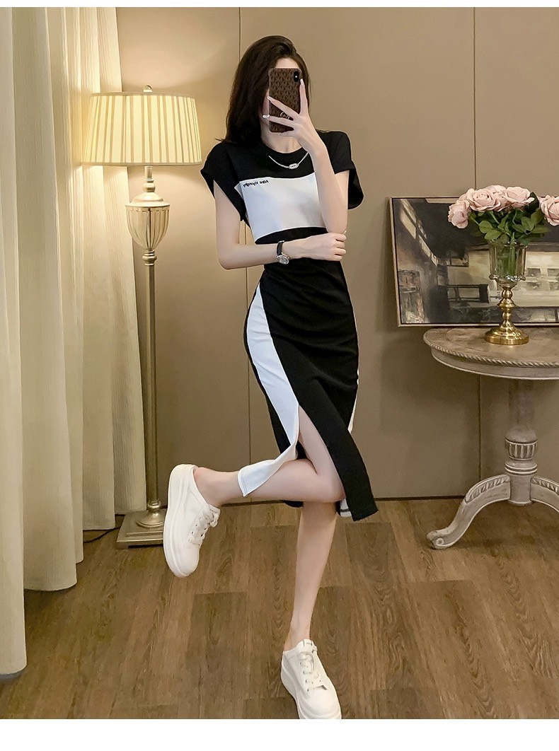 ĐẦM THUN PHỐI MÀU CHANEL CAO CẤP D36